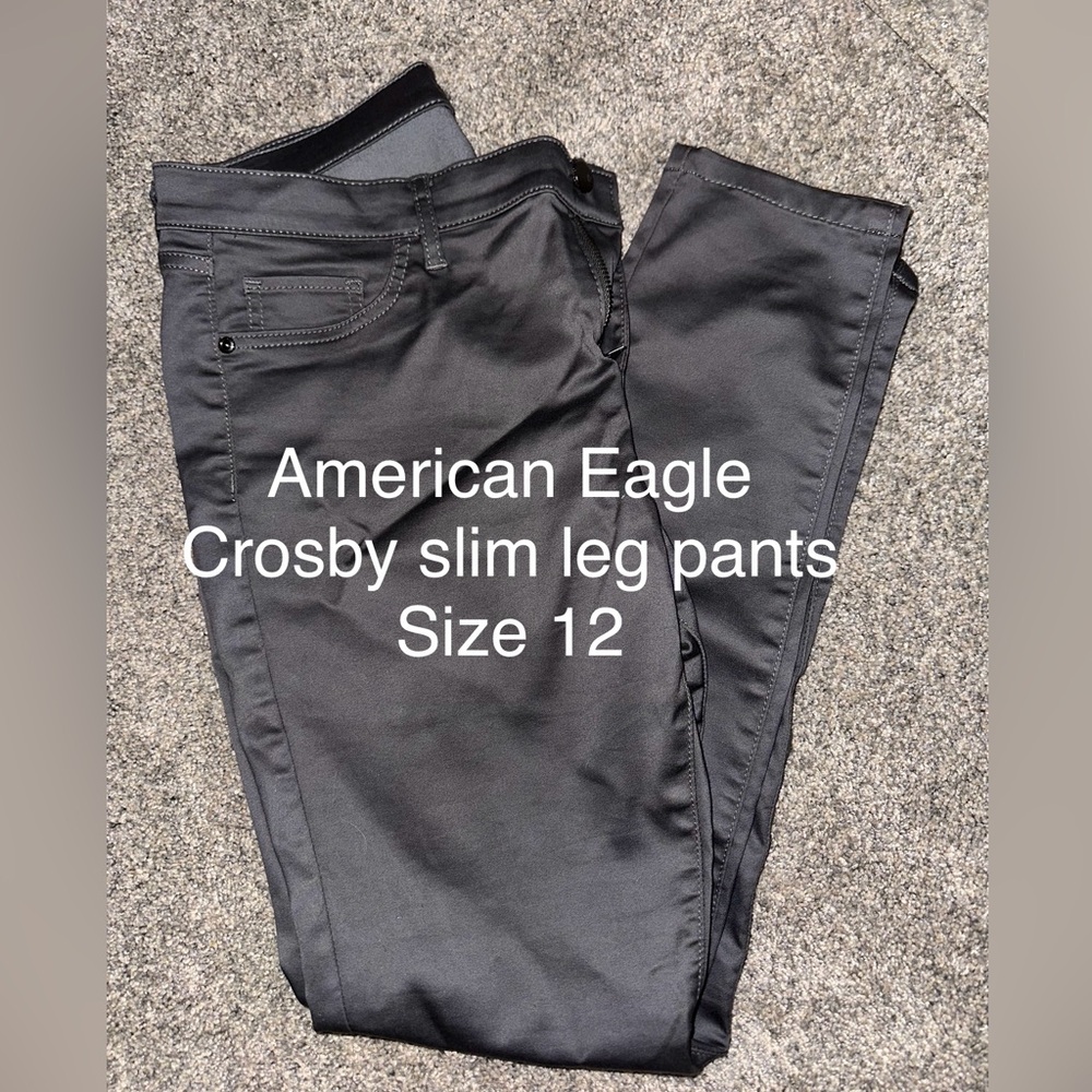 American Eagle Gray Slim Leg Pants
